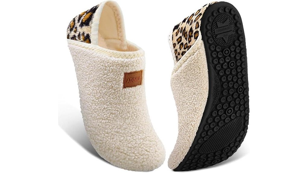 furry slip on indoor slippers