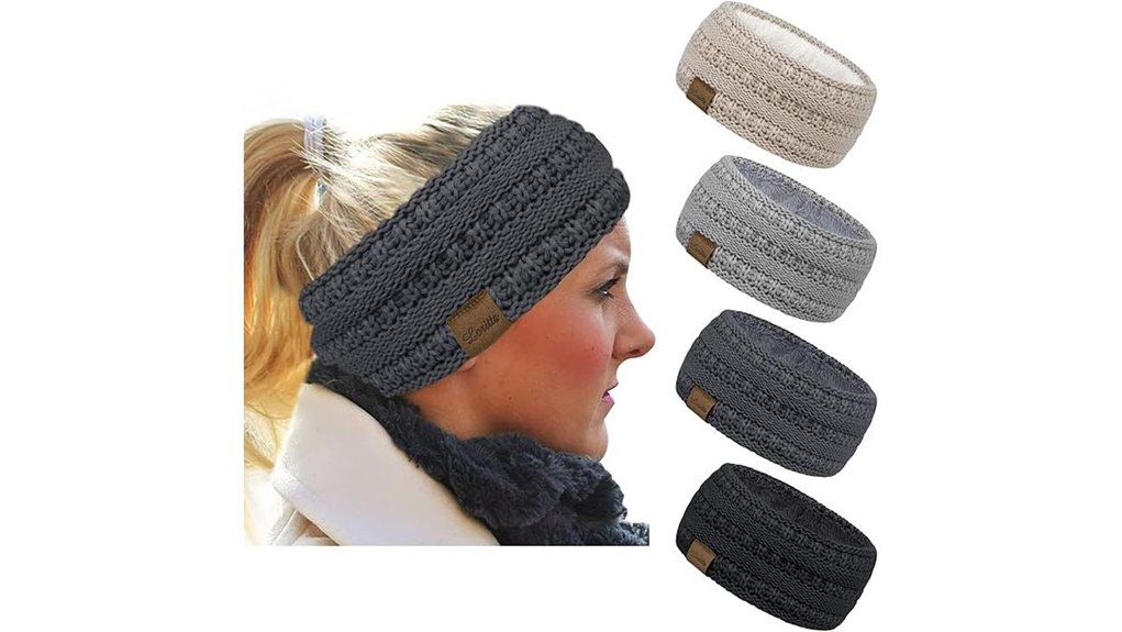 fuzzy fleece lined headbands