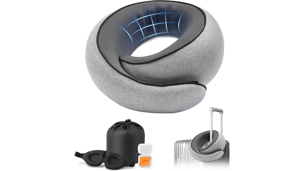 g shaped travel pillow set