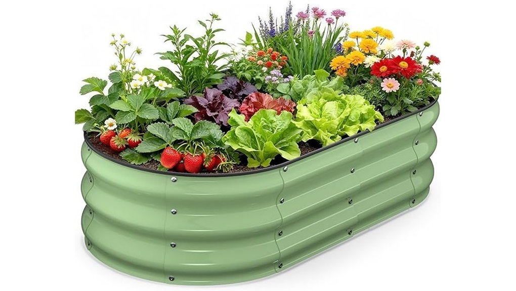 galvanized 4x2x1 foot planter