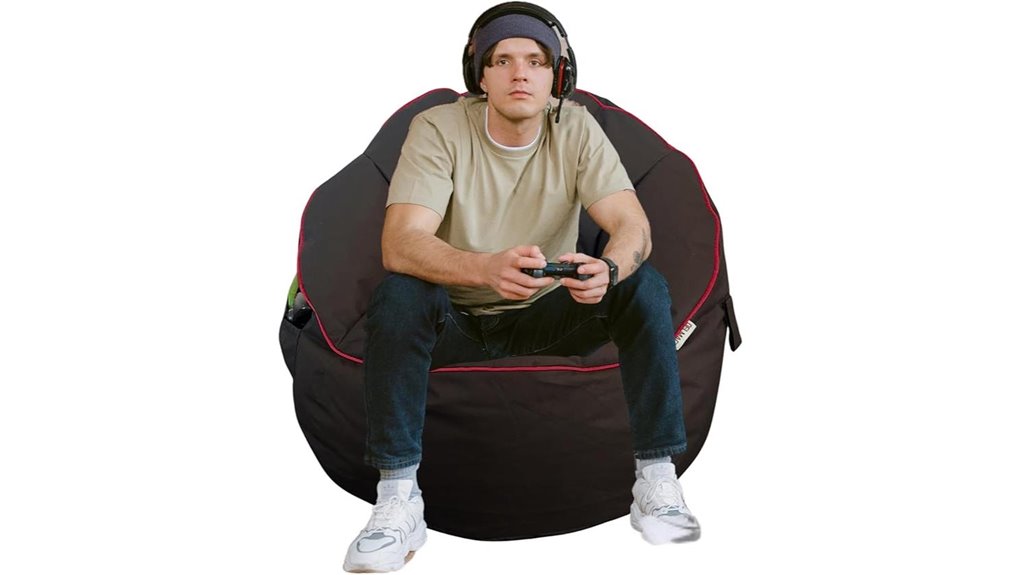 gaming bean bag cover with storage