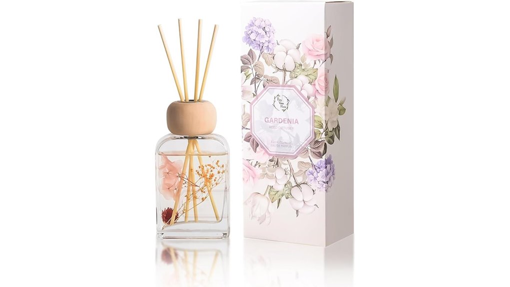 gardenia reed diffuser set