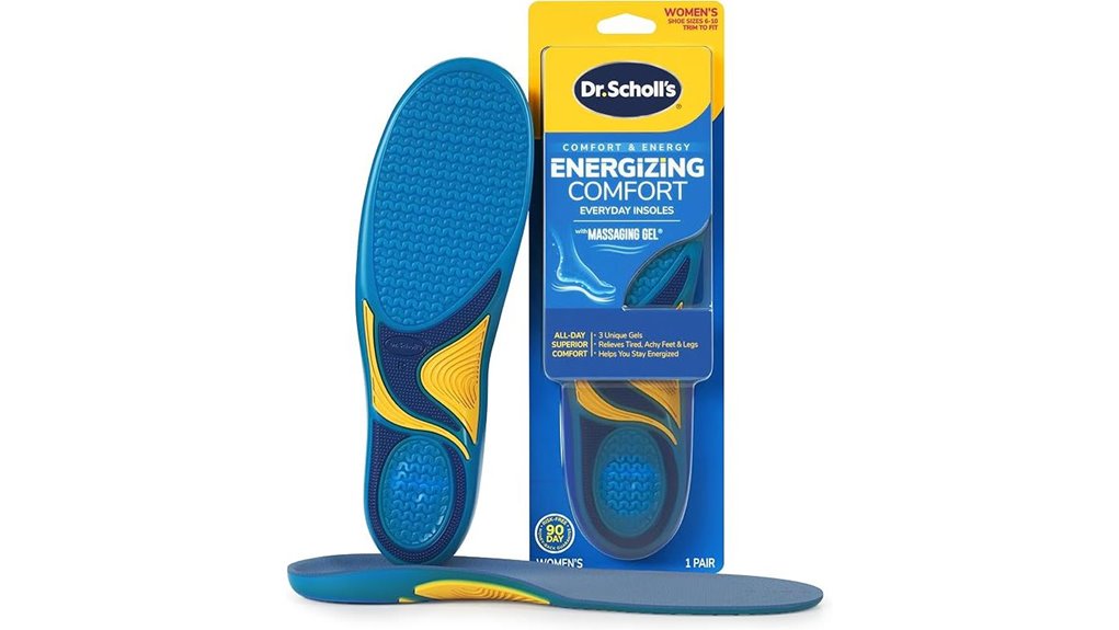 gel cushioned women s energizing insoles