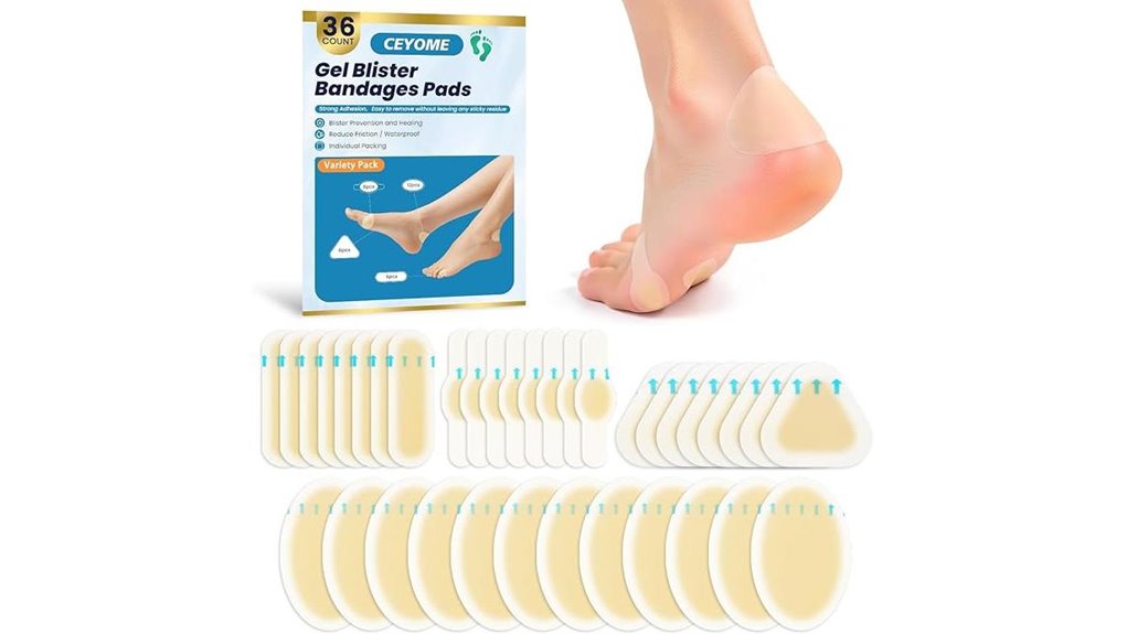 gel hydrocolloid blister bandages