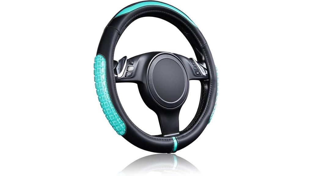 gel padded velvet steering cover