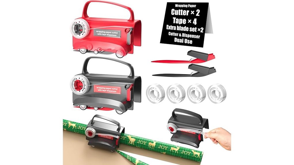 gift wrap cutter and tape