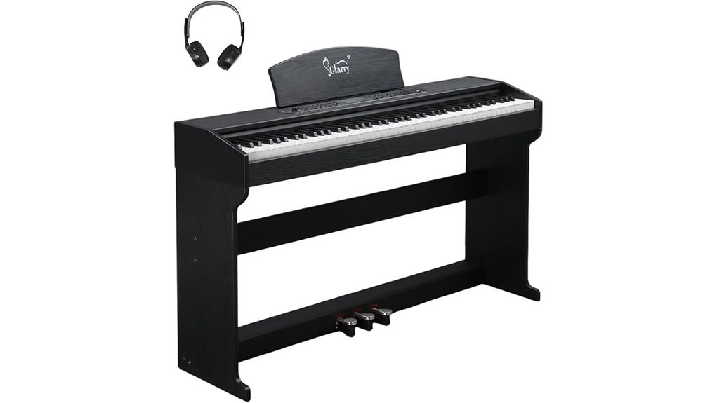 glarry 88 key woodgrain digital piano