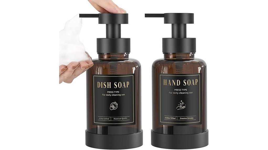 glass foaming soap dispensers pack