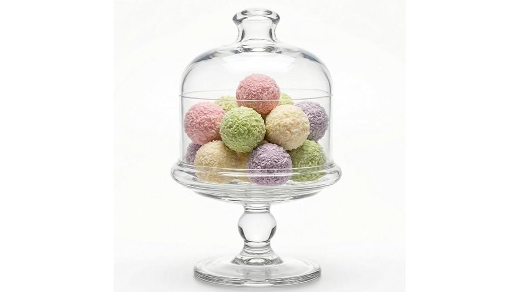 glass pedestal cake cloche