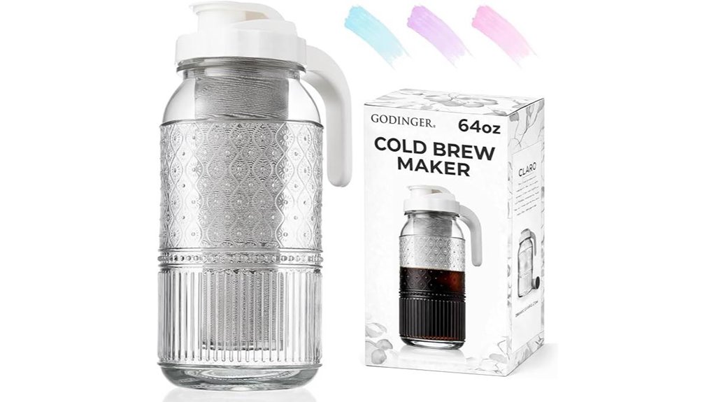 godinger 64oz cold brew pitcher