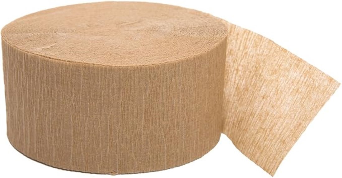 gold crepe paper streamer roll