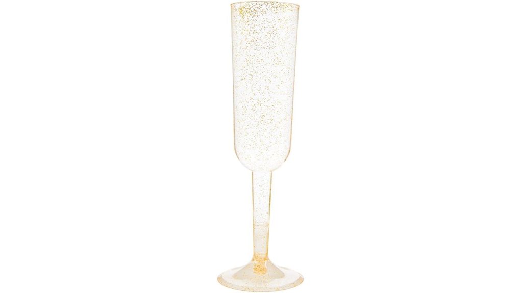 gold glitter champagne flutes 4ct