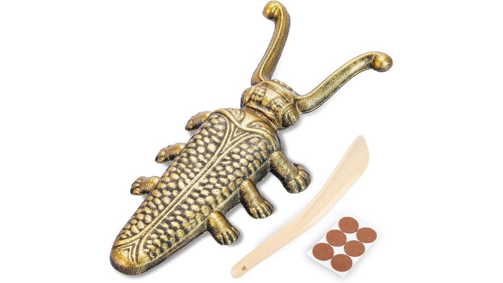 gold heavy duty wrought iron bootjack