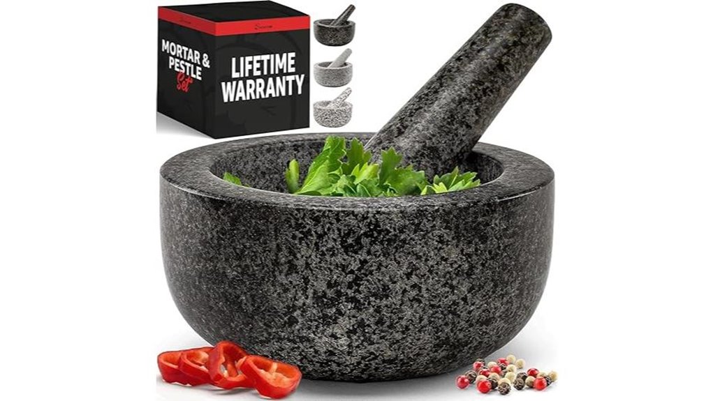 granite two cup mortar set