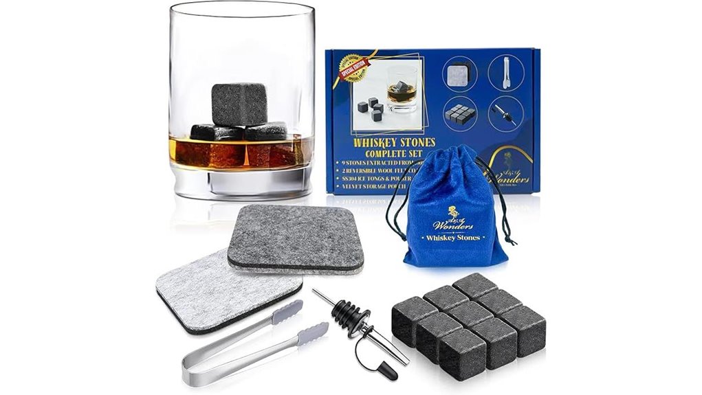 granite whiskey stones nine pieces