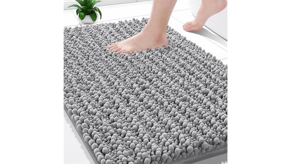 gray 24x17 chenille bath rug