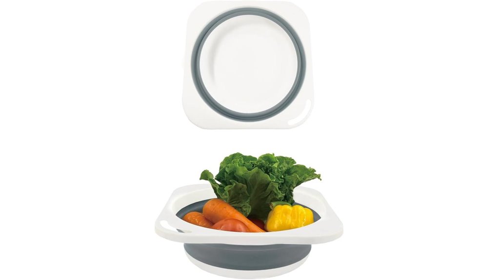 gray collapsible portable washbasin