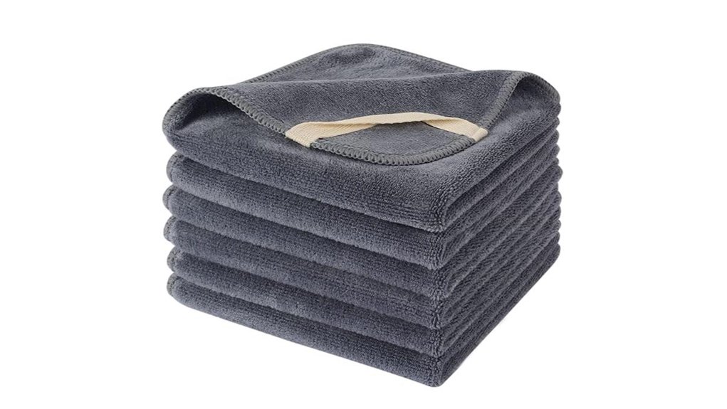 gray fast drying microfiber facial cloths