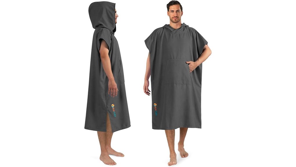 gray quick dry surf poncho