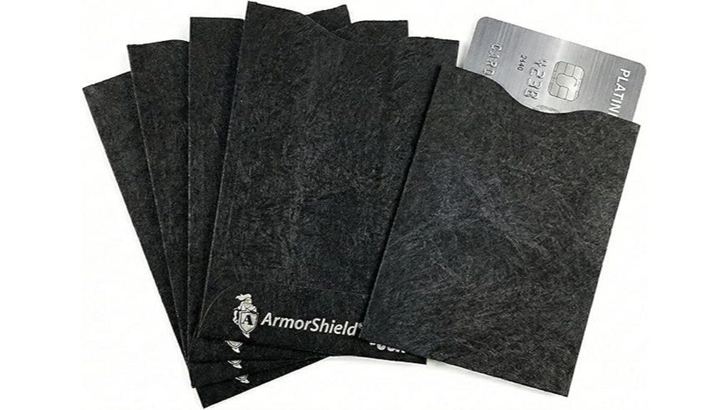 gray rfid blocking card sleeves