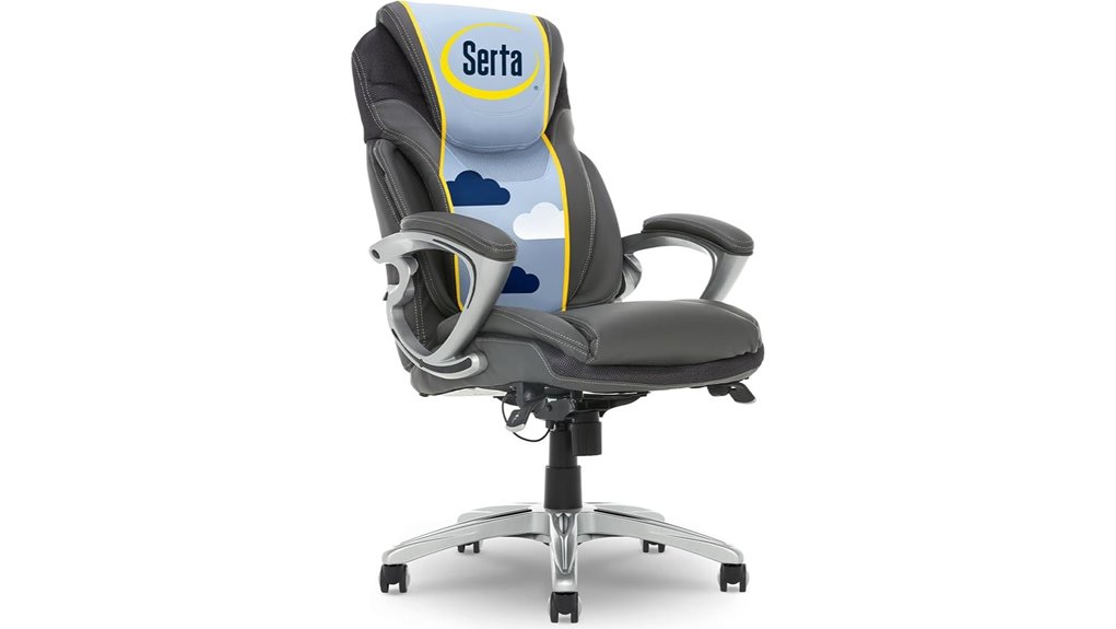 gray serta bryce ergonomic executive chair