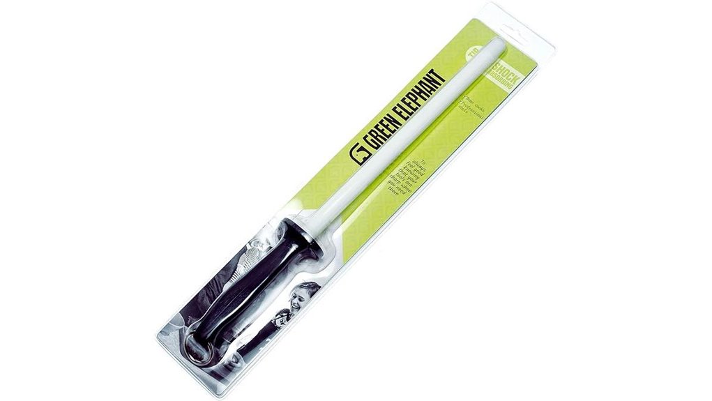 green 11 inch ceramic sharpening rod