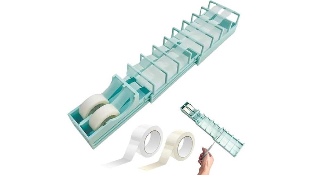 green desktop gift tape dispenser
