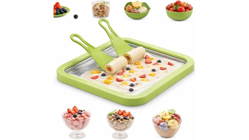 green home rolled ice cream