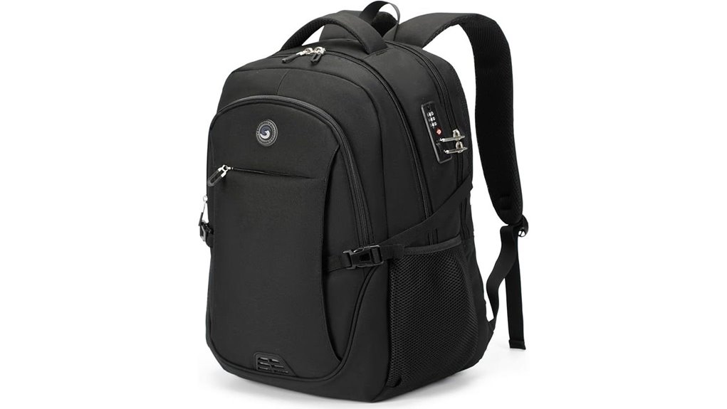 grey 17 inch anti theft backpack