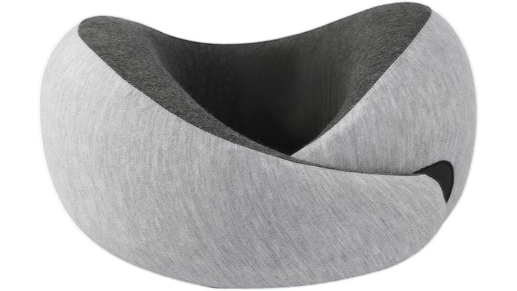 grey 360 memory foam neck pillow