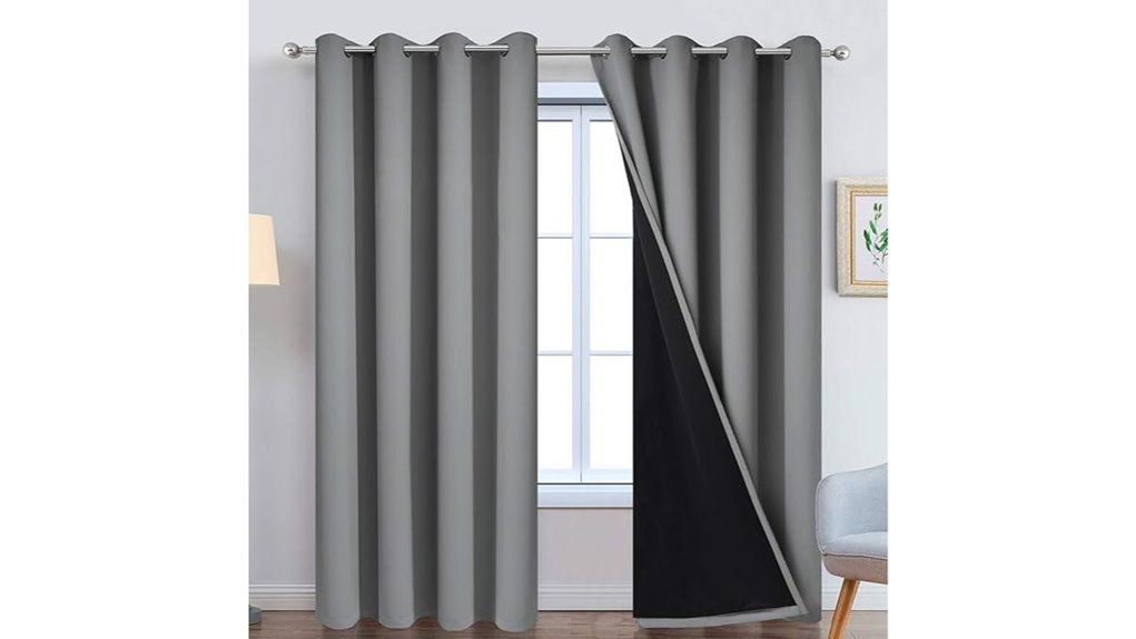 grey 84 blackout thermal curtains