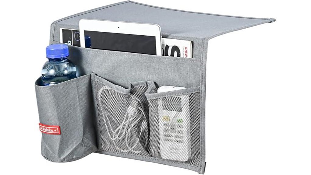 grey four pocket under mattress organizer