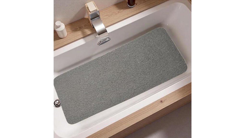grey pvc quick dry bathmat