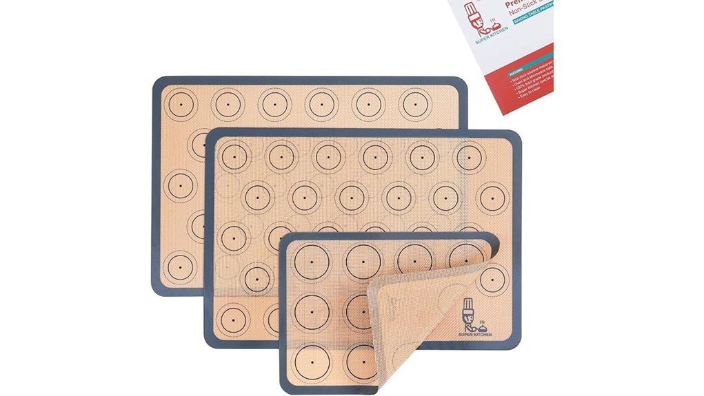 grey silicone macaron baking mats