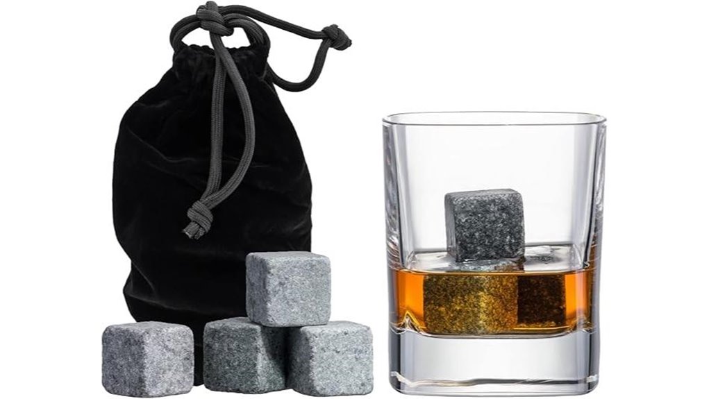 grey soapstone whiskey chilling stones