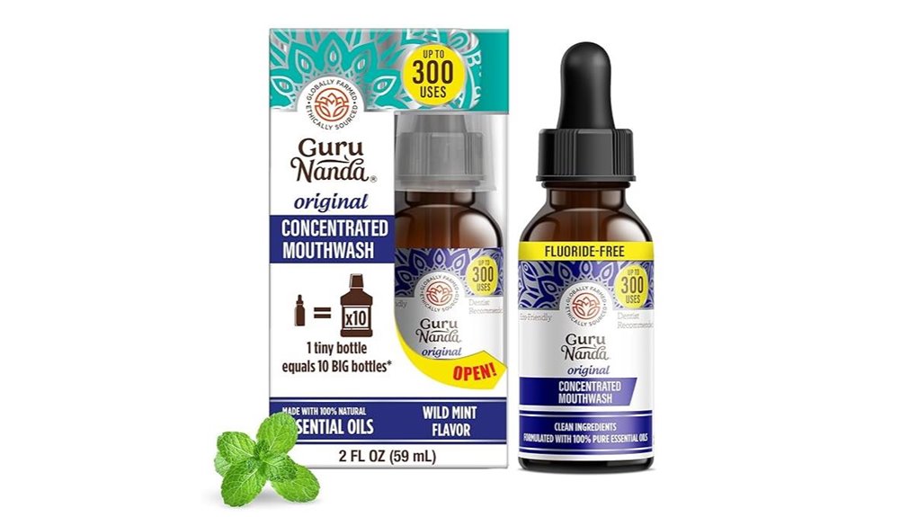 gurunanda fluoride free mint mouthwash