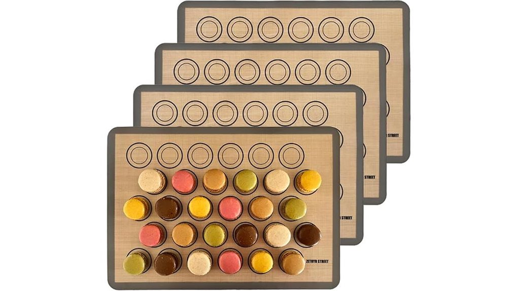 half sheet macaron silicone mats