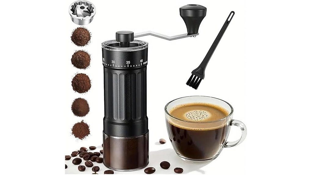 hand crank ceramic burr grinder