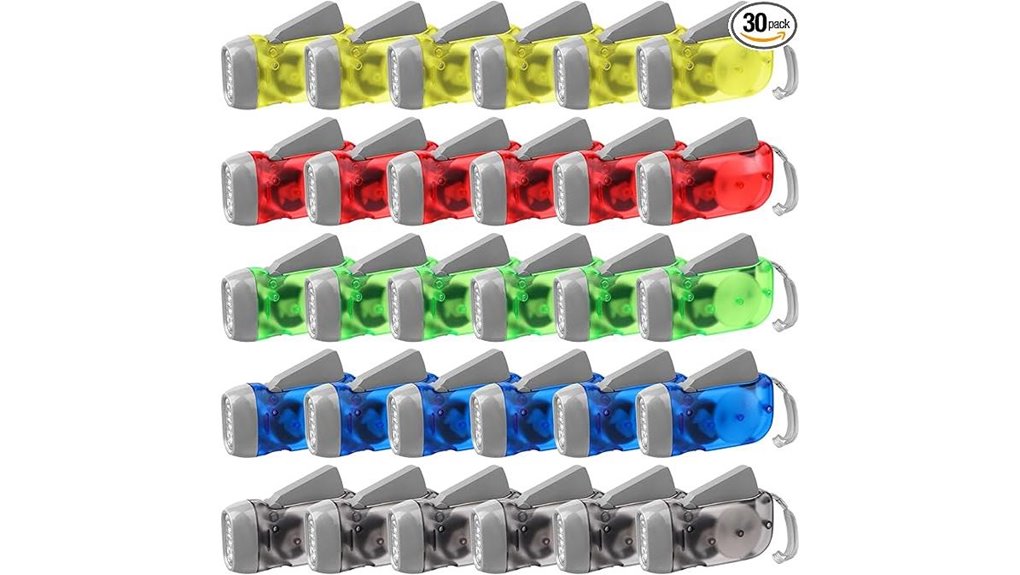 hand crank led flashlight pack