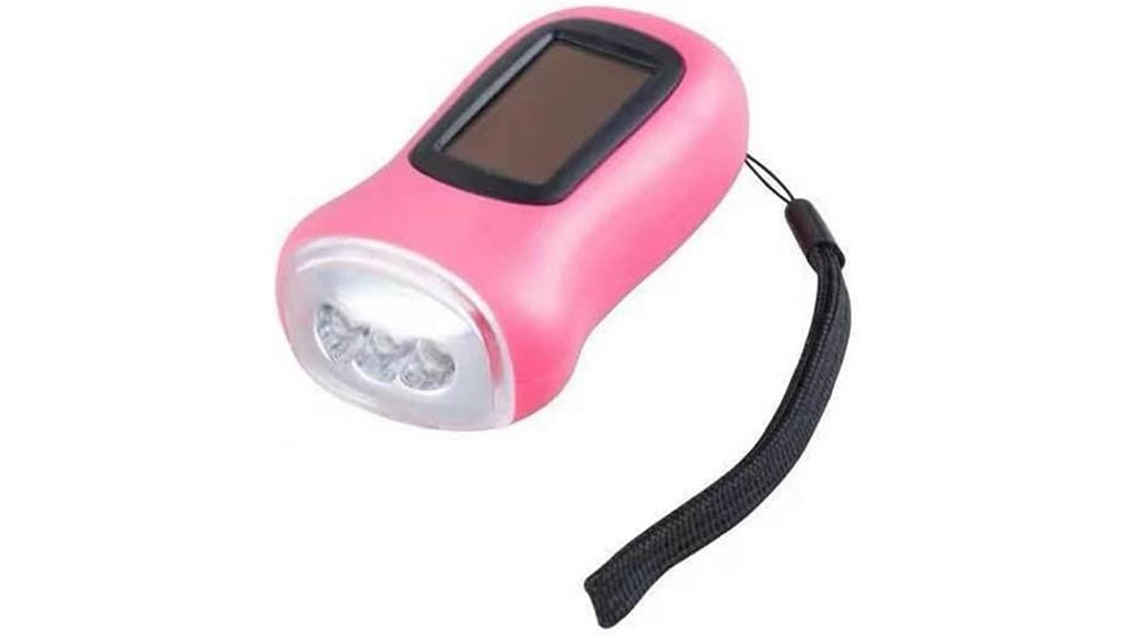 hand crank solar dynamo flashlight