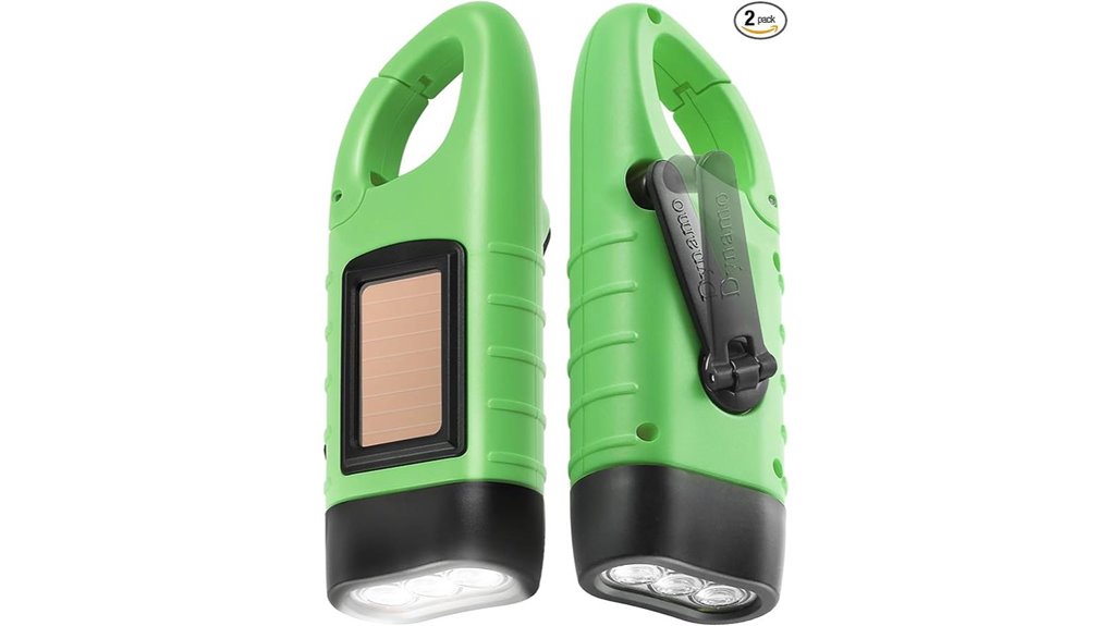 hand crank solar led flashlight