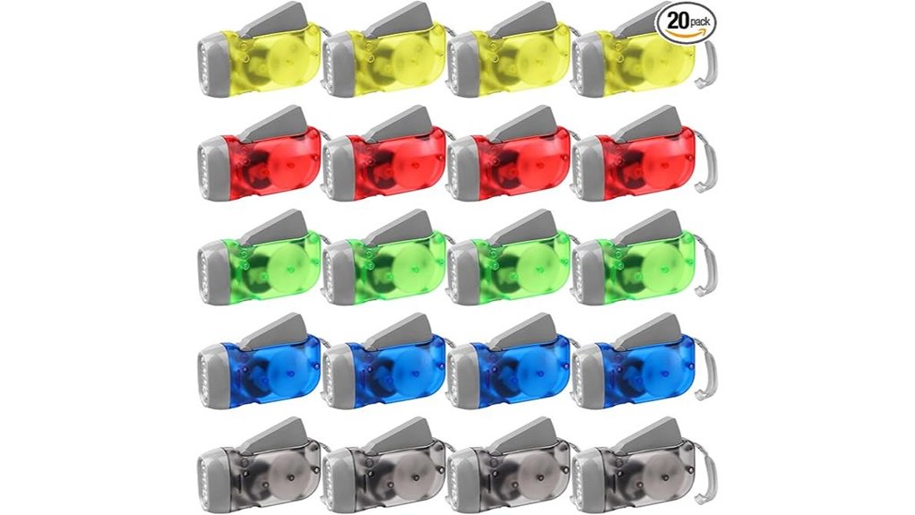 hand cranked led emergency flashlight