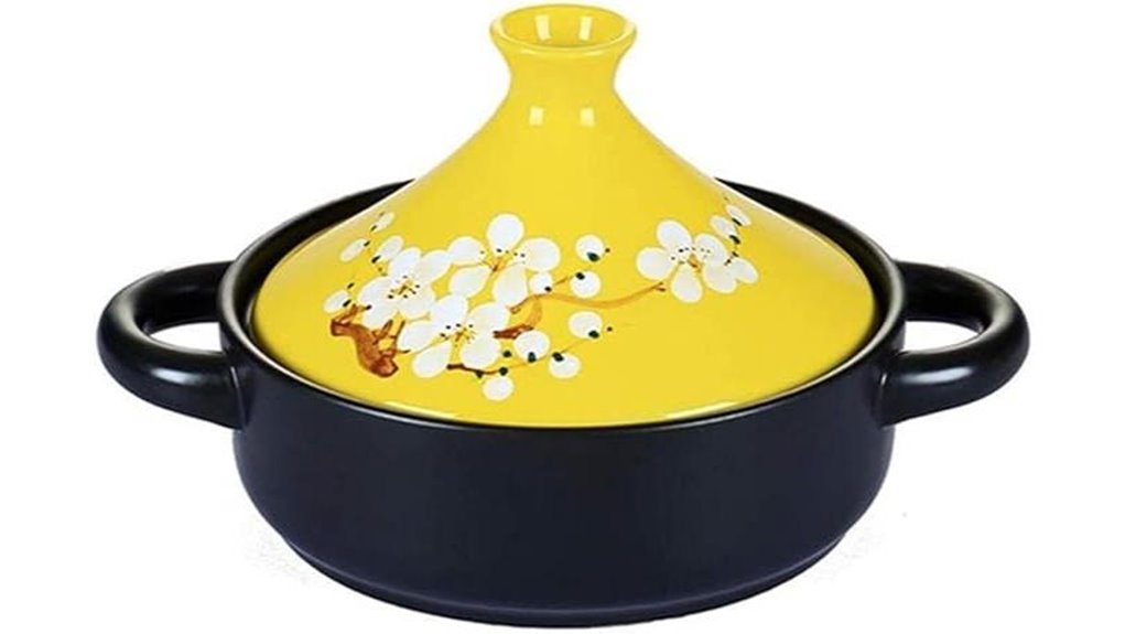 hand painted yellow 1 5l tagine
