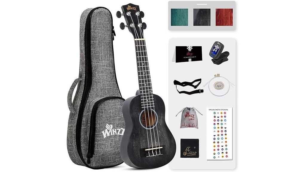 hand rubbed soprano ukulele set