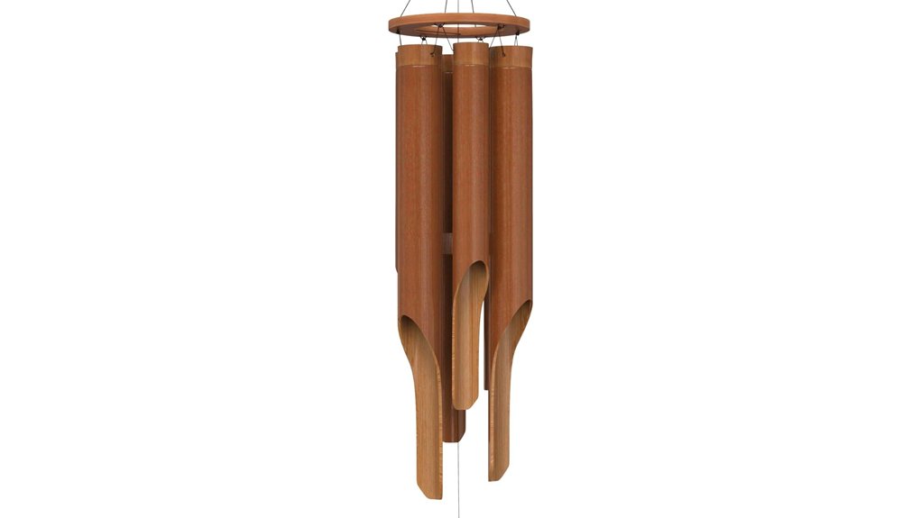 handcrafted deep tone bamboo windchimes