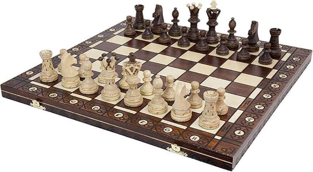 handcrafted european 21 inch chessset