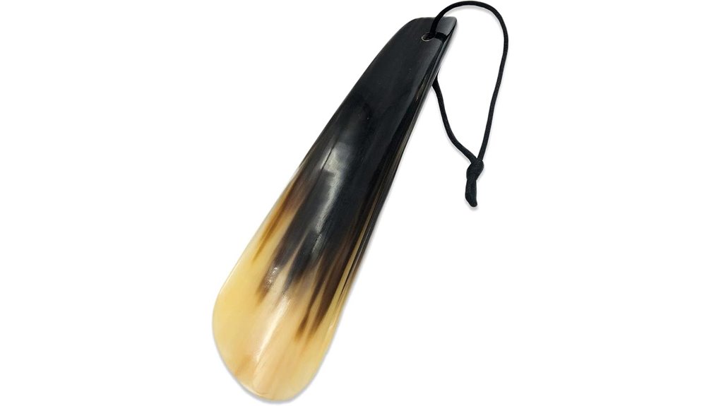 handcrafted genuine horn shoehorn