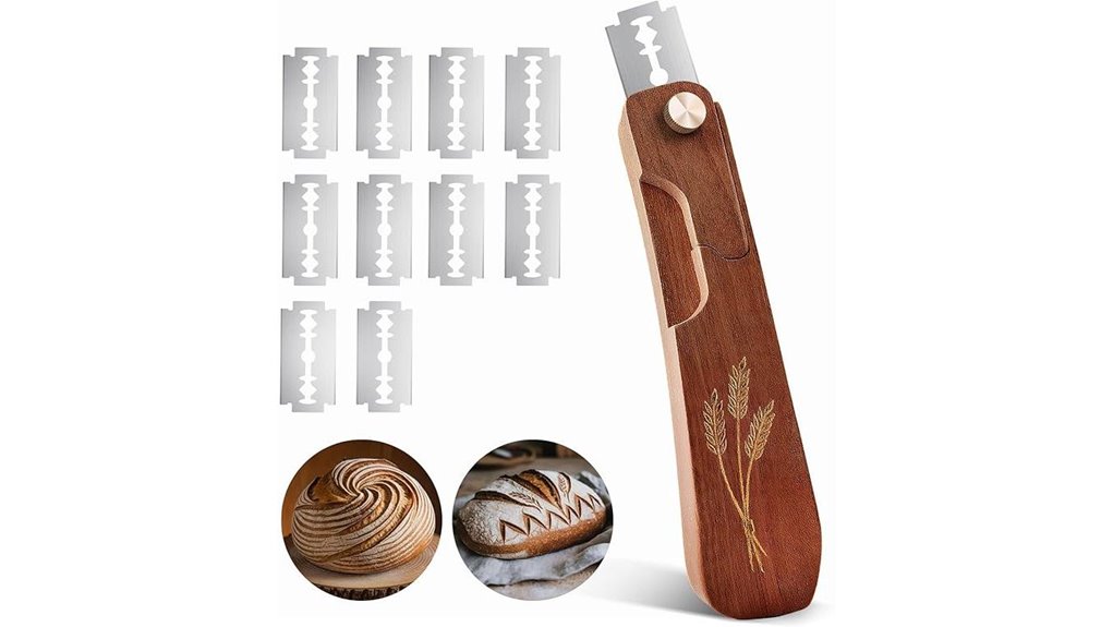 handcrafted wooden bread lame