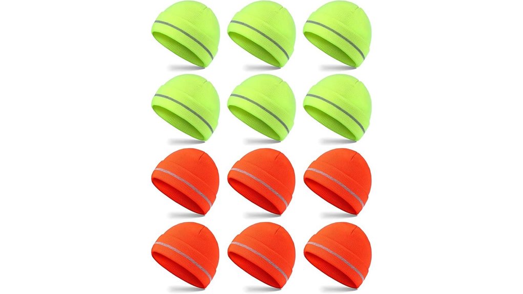 handepo 12 pack reflective knit beanies