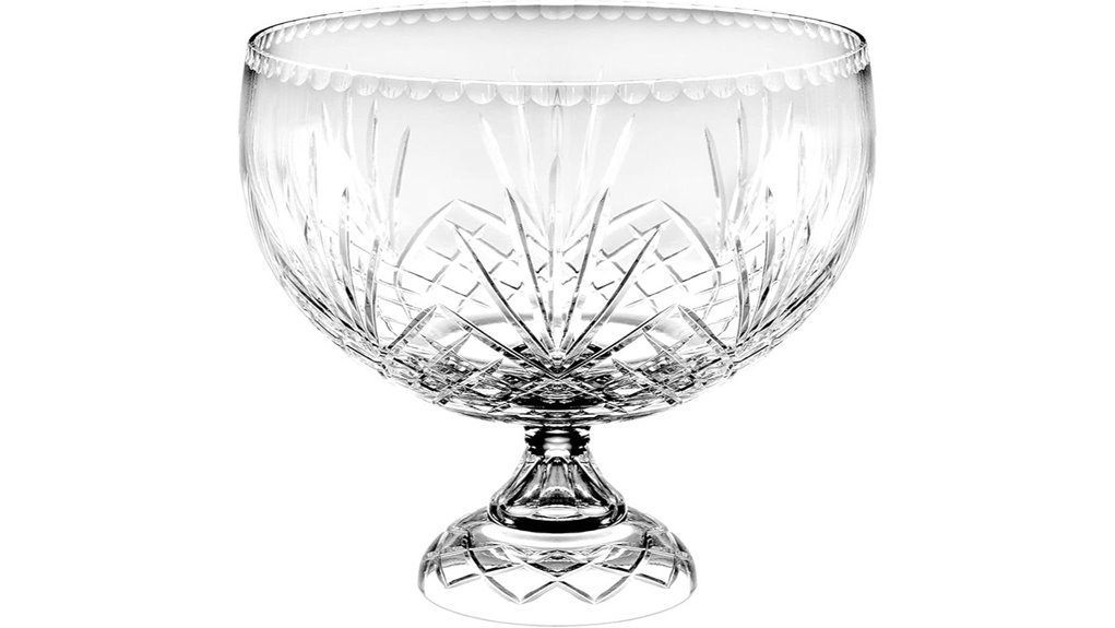 handmade european crystal punchbowl